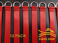 Heavy Duty Kennel Leads 1"x4' 12 Pack RED - Canis Gear