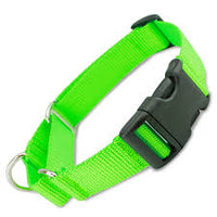 100 PACK BULK ALL Nylon Martingale Dog Collars w/ Plastic QUICK RELEASE  -  Solid Colors