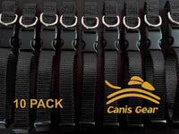 Value Line Nylon Dog Collars Small 10 Pack BLACK - Canis Gear
