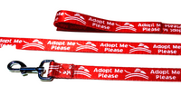 Adopt Me Please Dog Leash 6 Foot Long 1" Wide  10 PACK