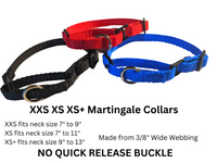 XXS - XS - XS+ Martingale Collars 10 Packs - With or Without Quick Release Buckle - Special Order